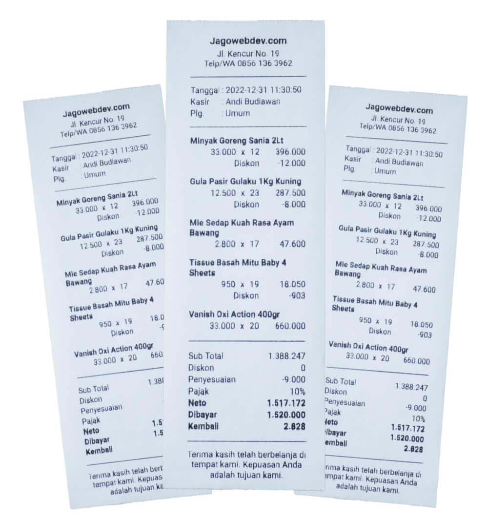 Print Nota Dari Thermal Printer - Software Kasir Toko